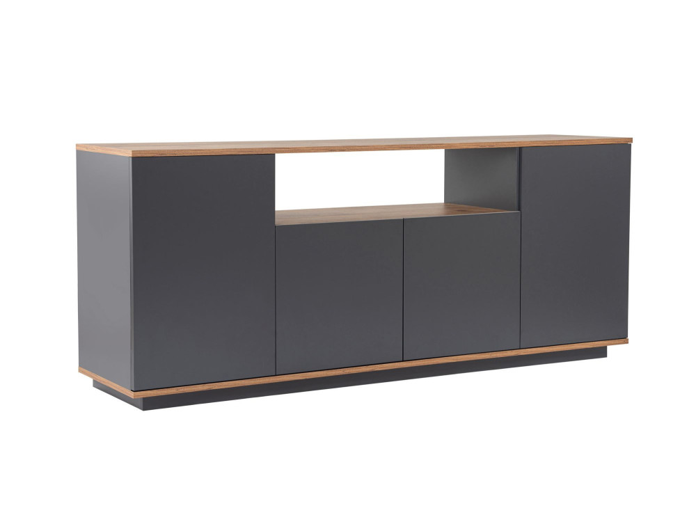 Buffet en bois "Arista" - 180 x 44 x 75 cm - Gris anthracite