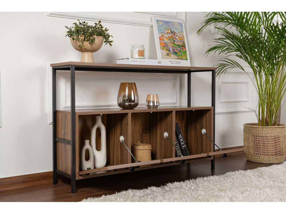 Buffet en bois "Solace" - 120 x 30 x 77 cm - Marron
