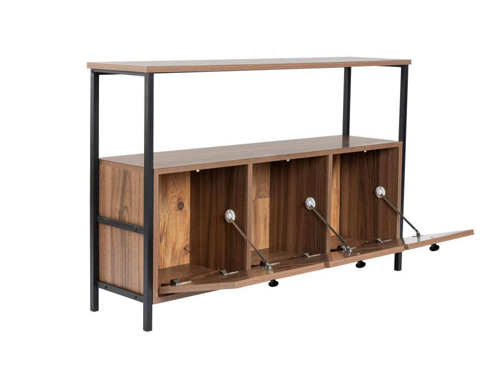 Buffet en bois "Solace" - 120 x 30 x 77 cm - Marron