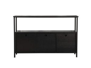 Buffet en bois "Solace" - 120 x 30 x 77 cm - Noir