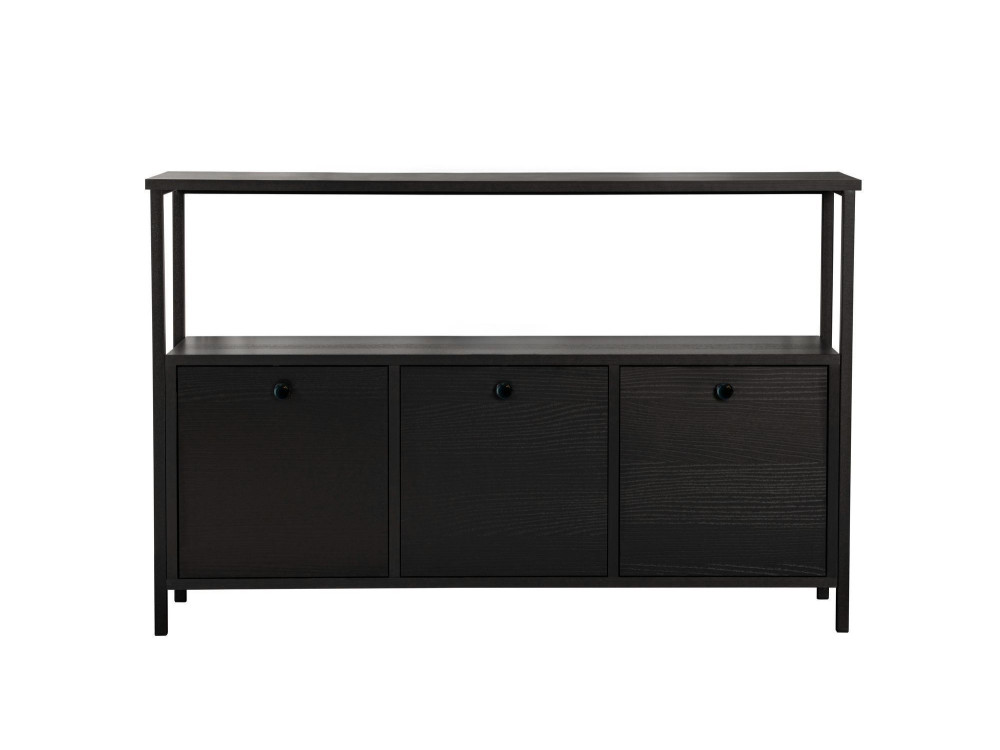 Buffet en bois "Solace" - 120 x 30 x 77 cm - Noir