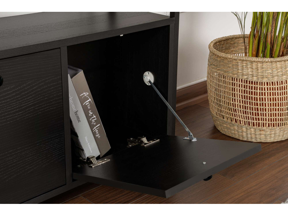 Buffet en bois "Solace" - 120 x 30 x 77 cm - Noir