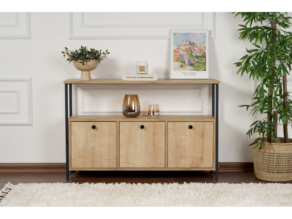 Buffet en bois "Solace" - 120 x 30 x 77 cm - Beige