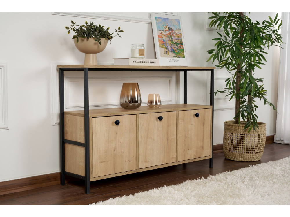 Buffet en bois "Solace" - 120 x 30 x 77 cm - Beige