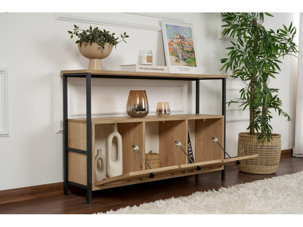 Buffet en bois "Solace" - 120 x 30 x 77 cm - Beige