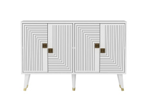 Buffet en bois "Ahart" - 120 x 30 x 80 cm - Blanc