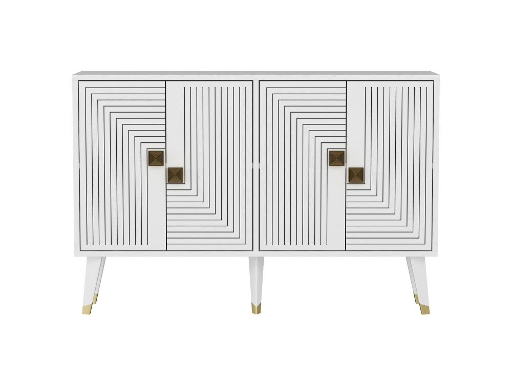 Buffet en bois "Ahart" - 120 x 30 x 80 cm - Blanc
