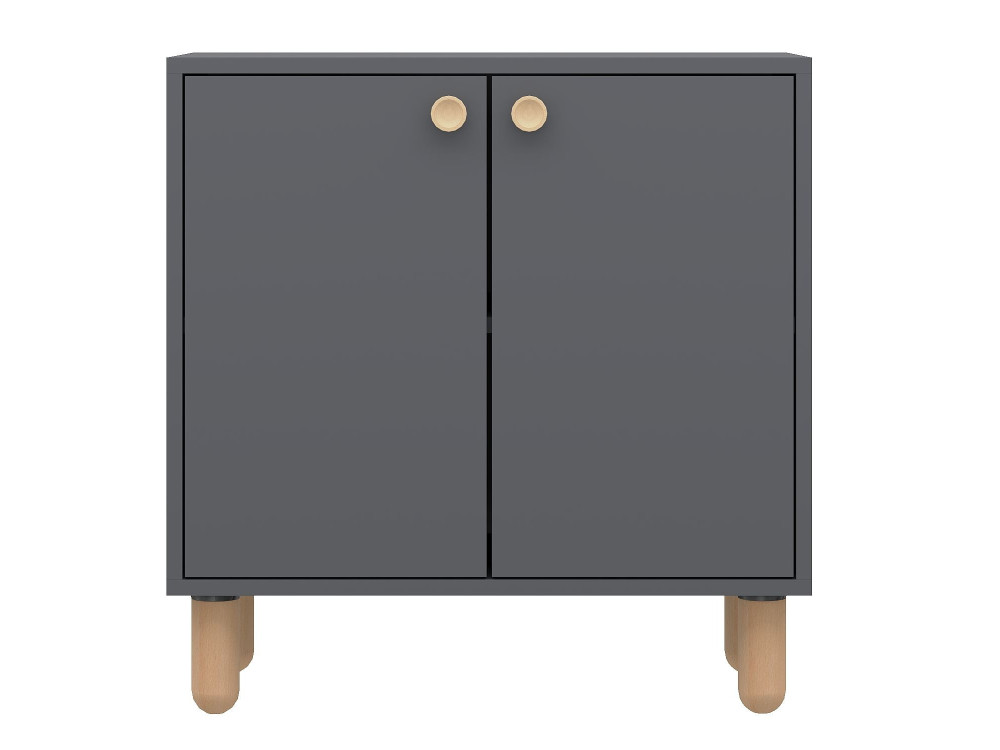 Buffet en bois "Lina" - 72 x 36 x 73 cm - Gris anthracite