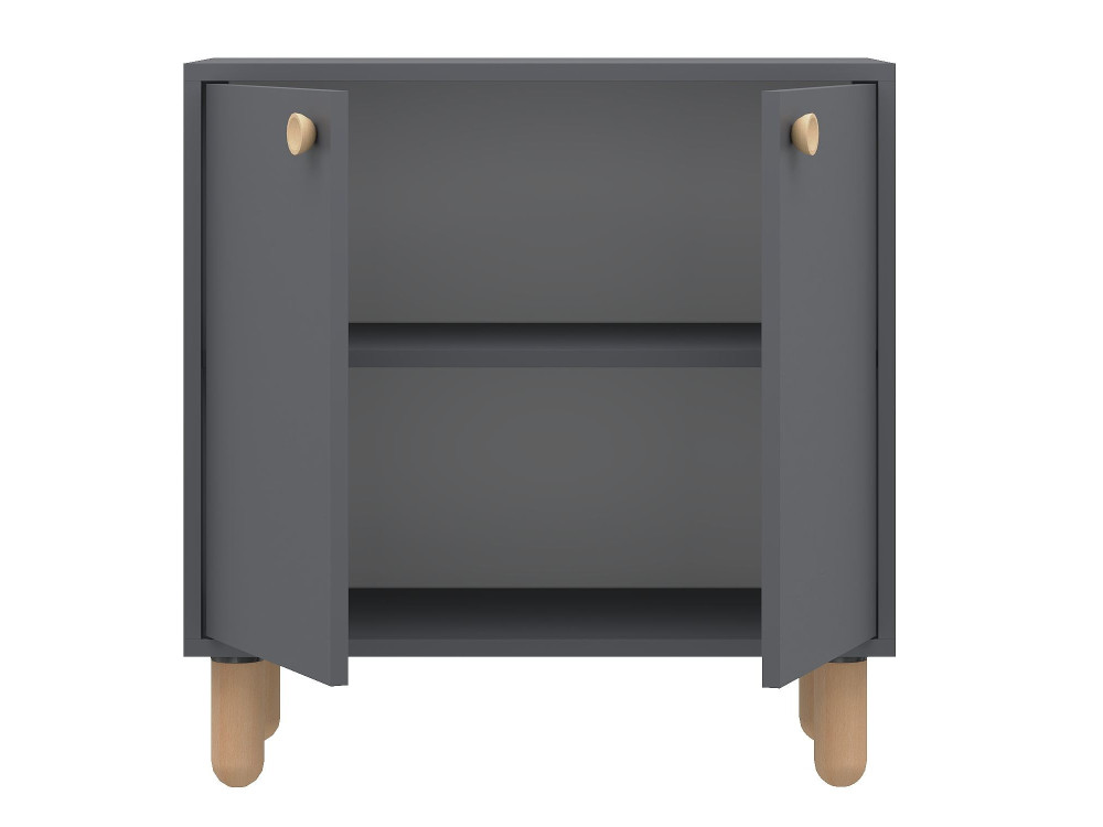Buffet en bois "Lina" - 72 x 36 x 73 cm - Gris anthracite