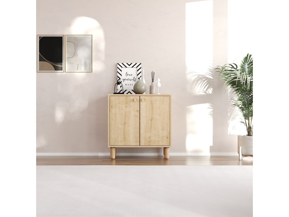 Buffet en bois "Lina" - 72 x 36 x 73 cm - Beige