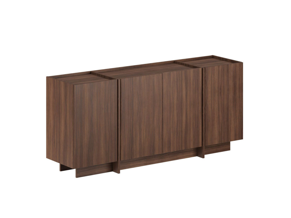 Buffet en bois "Dorma" - 180 x 45 x 80 cm - Noyer Milano