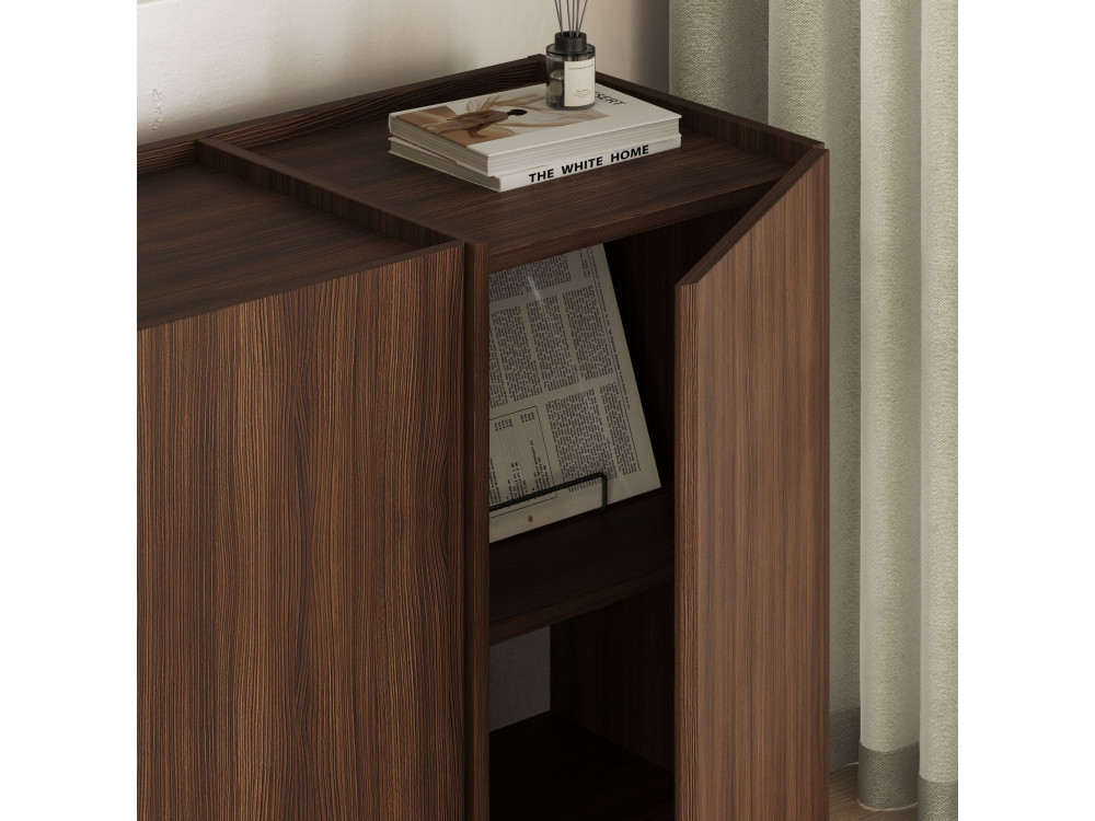 Buffet en bois "Dorma" - 180 x 45 x 80 cm - Noyer Milano