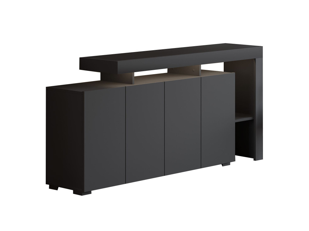 Buffet en bois "Beliz" - 170 x 35 x 80 cm - Anthracite