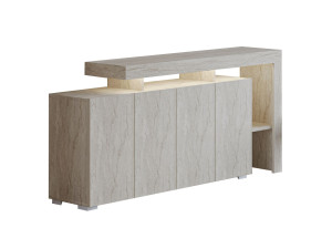 Buffet en bois "Beliz" - 170 x 35 x 80 cm - Travertin