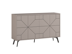 Buffet en bois "Dune" - 123 x 35 x 62 cm - Moka clair