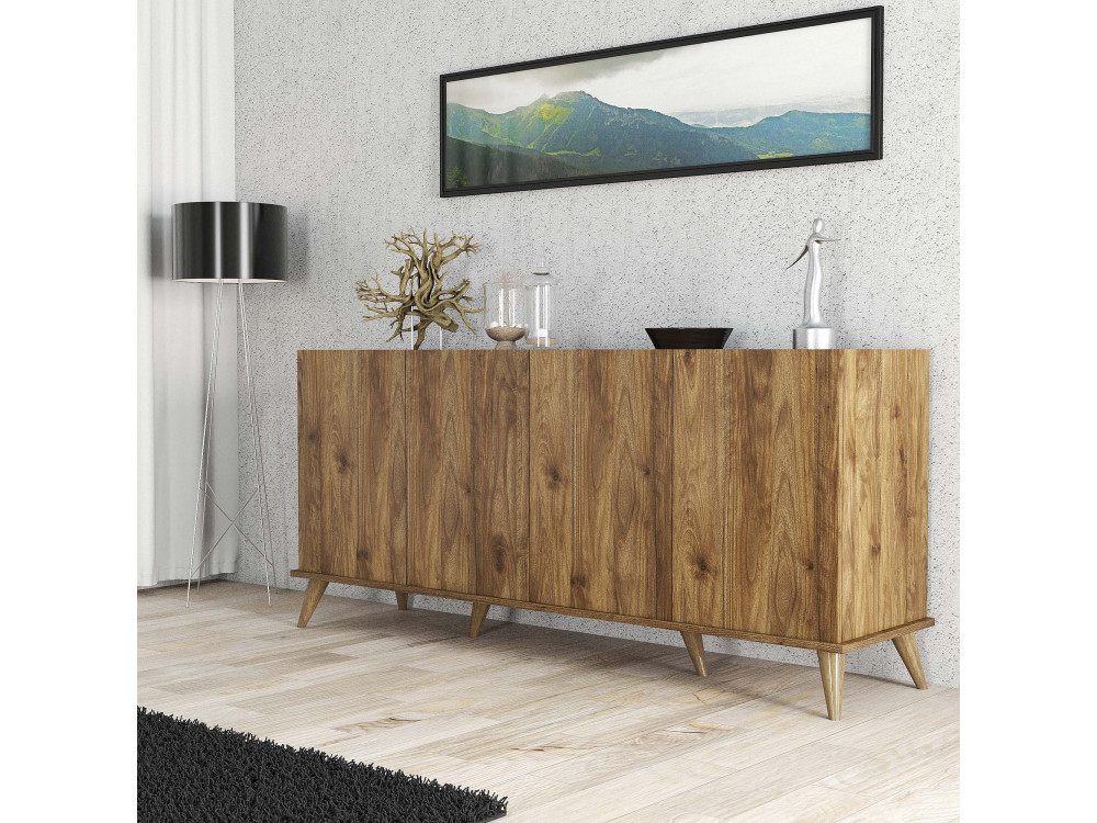 Buffet en bois "Elegante" - 180 x 45 x 80 cm - Marron