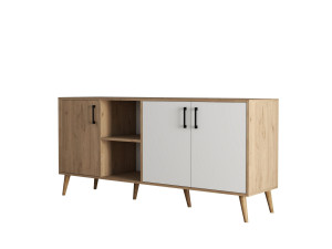 Buffet en bois "Exxen" - 180 x 45 x 80 cm - Blanc