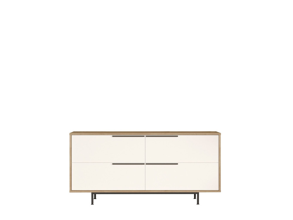 Buffet en bois "ON3-SW" - 160 x 44 x 74 cm - Blanc