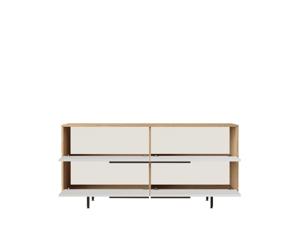 Buffet en bois "ON3-SW" - 160 x 44 x 74 cm - Blanc