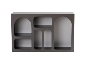 Buffet en bois "Liva 120" - 120 x 37 x 74 cm - Gris anthracite