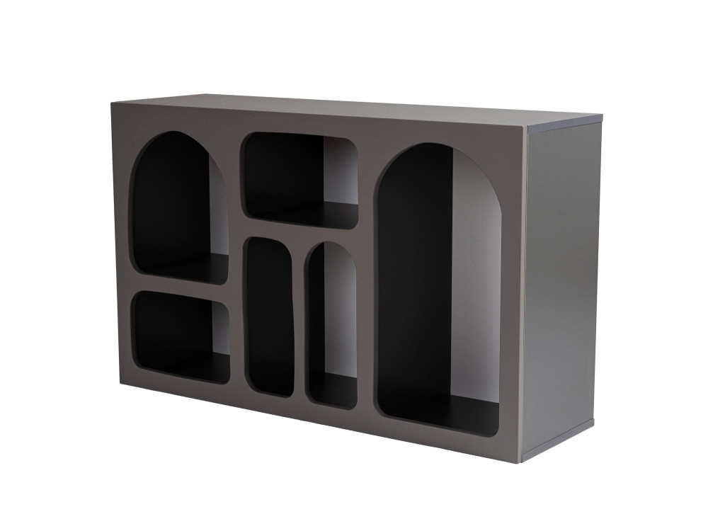 Buffet en bois "Liva 120" - 120 x 37 x 74 cm - Gris anthracite