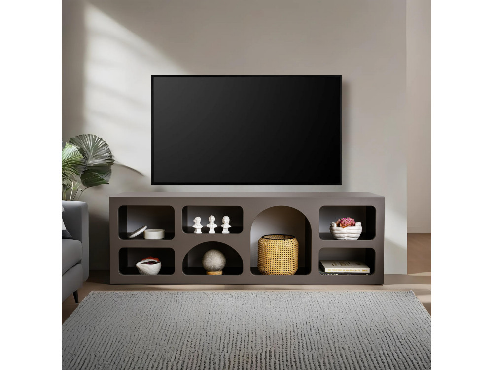 Buffet en bois "Ferlis" - 160 x 40 x 51 cm - Gris anthracite