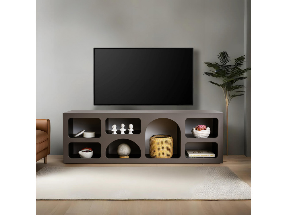 Buffet en bois "Ferlis" - 160 x 40 x 51 cm - Gris anthracite