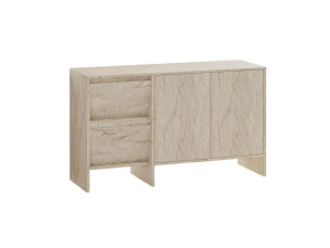 Buffet en bois "Laris 130" - 130 x 44 x 82 cm - Travertin