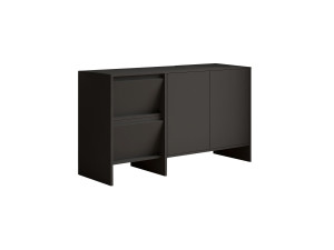Buffet en bois "Laris 130" - 130 x 44 x 82 cm - Gris anthracite