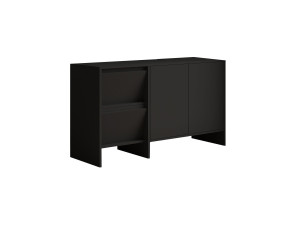 Buffet en bois "Laris 130" - 130 x 44 x 82 cm - Noir