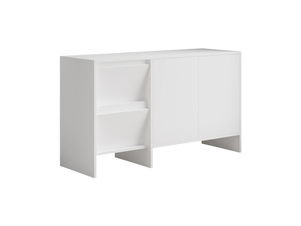 Buffet en bois "Laris 130" - 130 x 44 x 82 cm - Blanc
