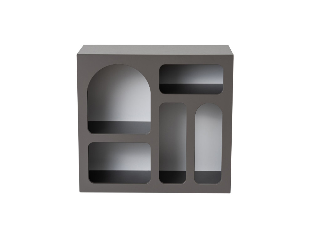 Buffet en bois "Lessa" - 80 x 37 x 74 cm - Gris anthracite