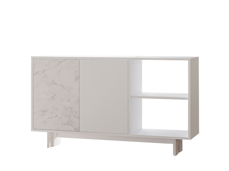 Buffet en bois "Ravello" - 140 x 35 x 80 cm - Blanc