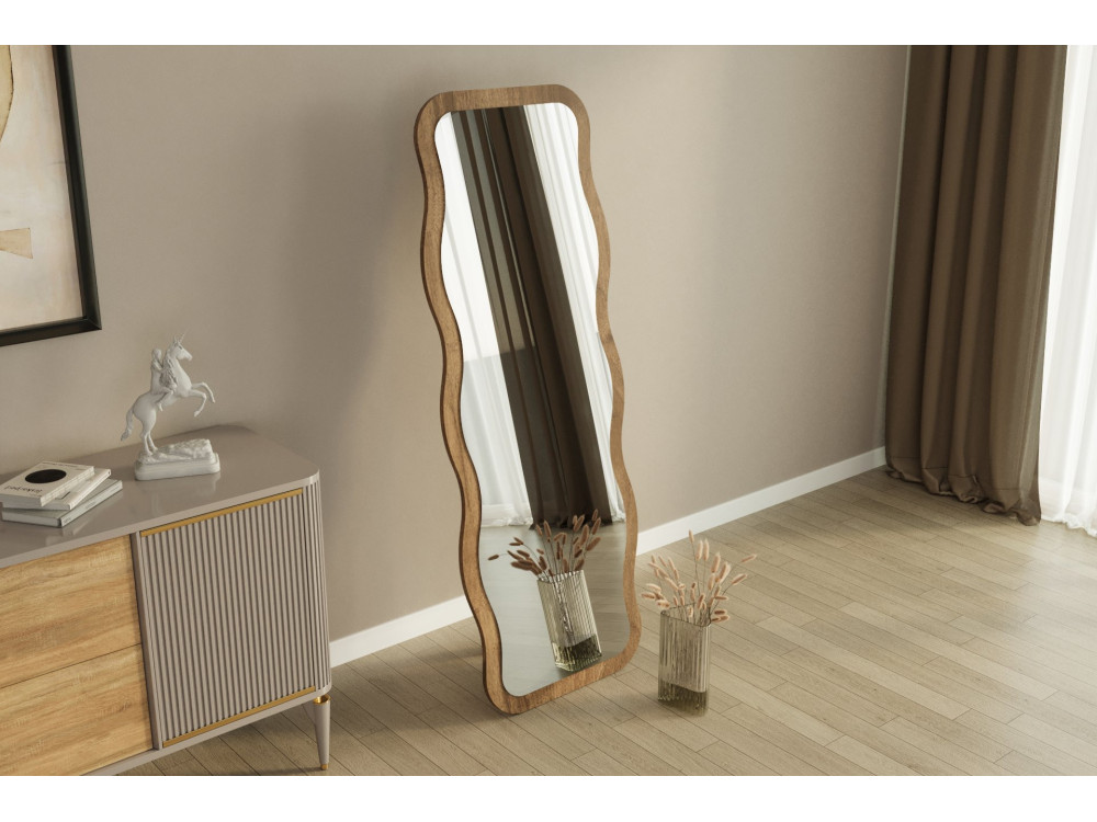 Miroir en bois "Aror" - 50 x 160 cm - Marron