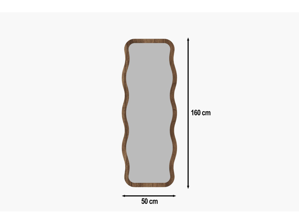 Miroir en bois "Aror" - 50 x 160 cm - Marron