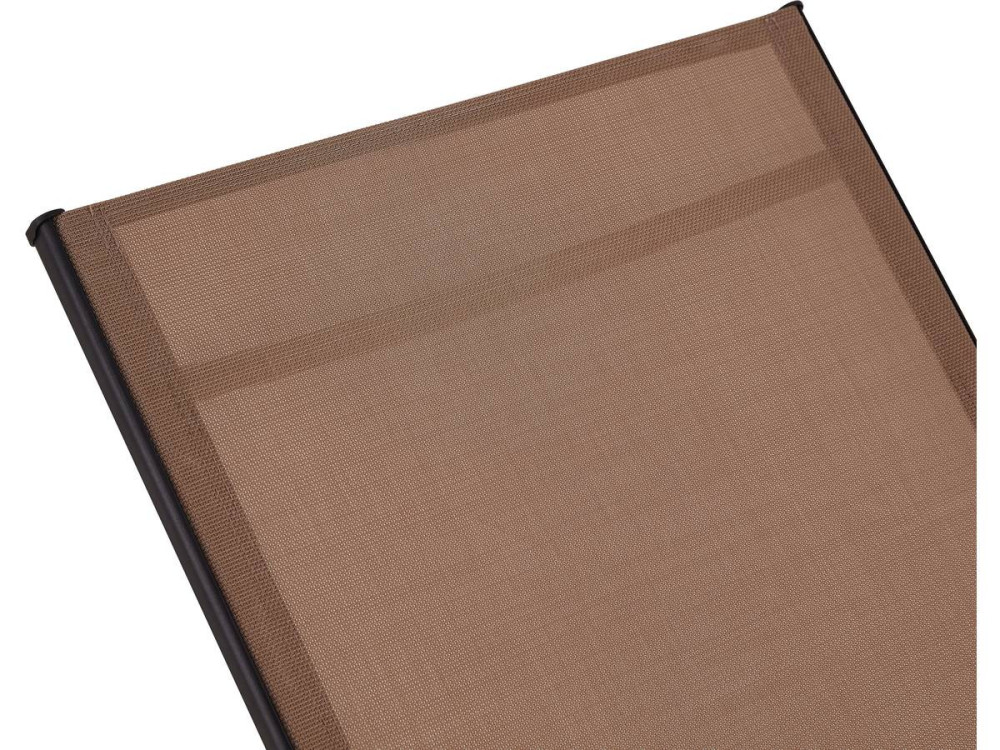 Lot de 2 Bains de soleil en métal avec accoudoirs "Farniente" - Taupe