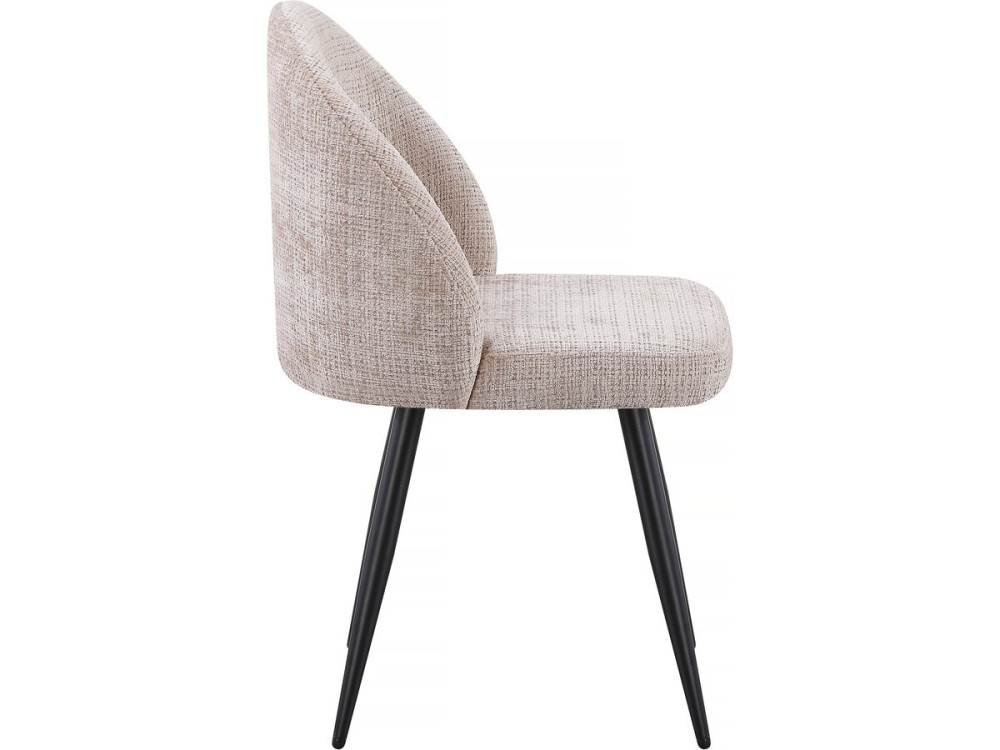 Lot de 2 chaises en tissu "Samuel" - 53 x 51 x 82 cm - Beige