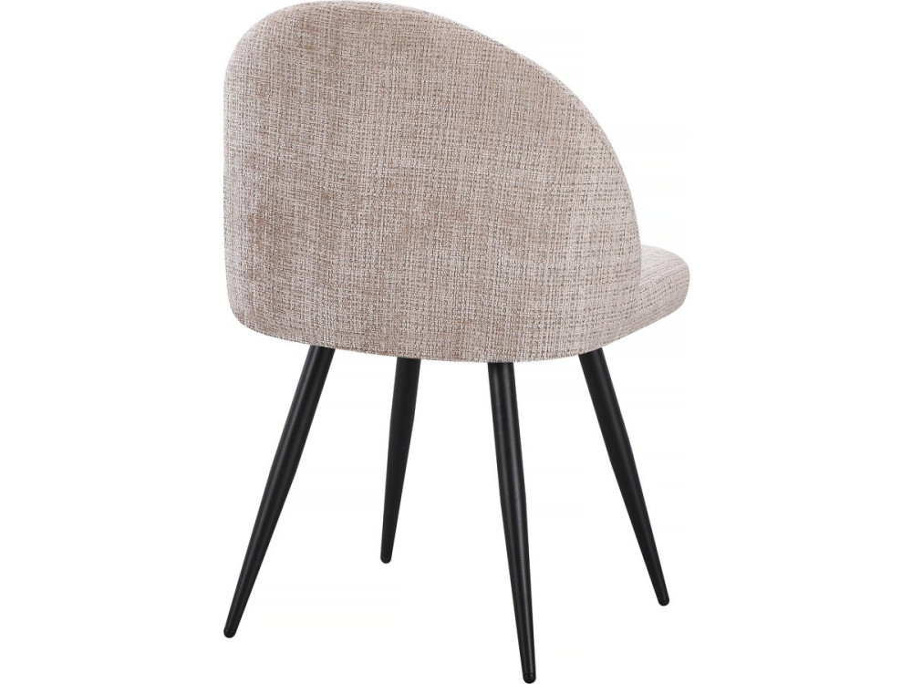 Lot de 2 chaises en tissu "Samuel" - 53 x 51 x 82 cm - Beige