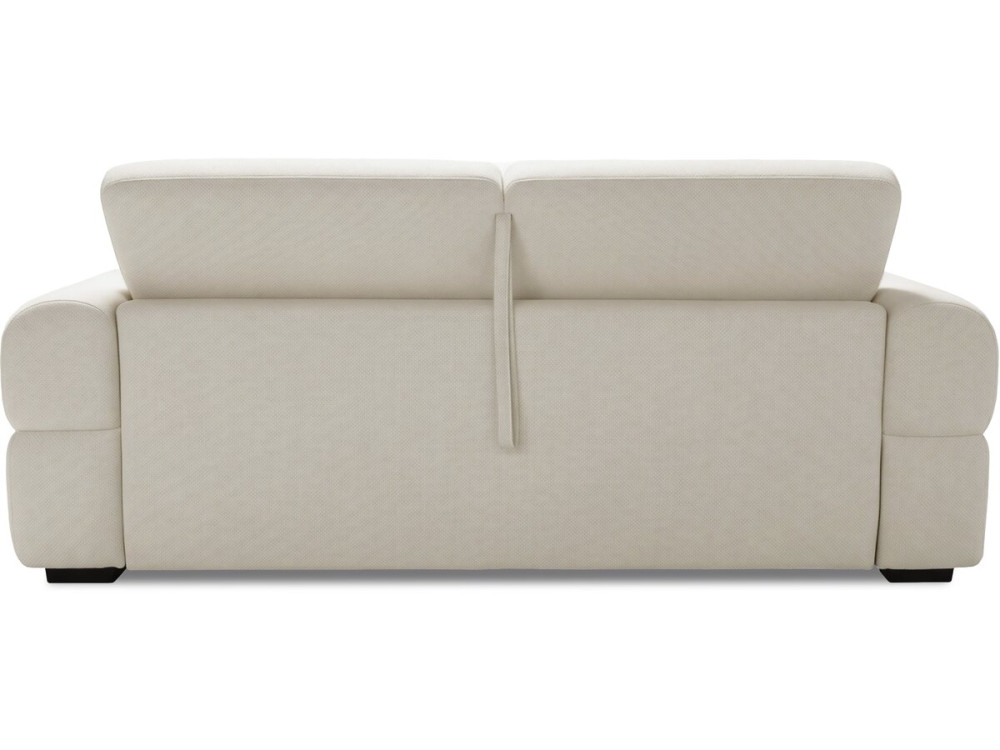 Canapé lit convertible express "Zoé" - Matelas 18 cm - Couchage 140 cm - 3 places - Beige