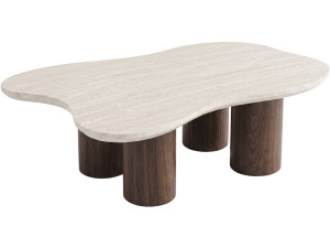 Table basse en bois design "Lya" - 120 cm - Marron