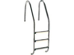 Echelle standard pour piscine - 4 marches neutres - Inox