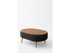 Table basse en bois "Luno" - 90 x 60 x 45 cm - Anthracite