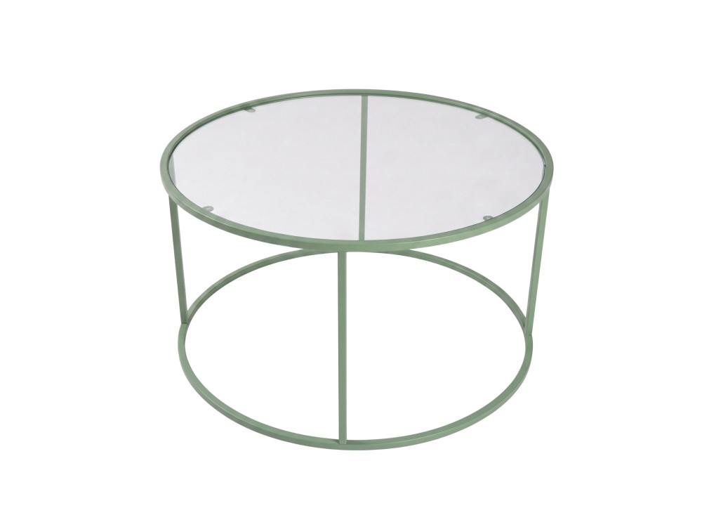 Table basse en bois "Mint-Trs-80-Nrd-Srk" - 80 x 80 x 43 cm - Vert