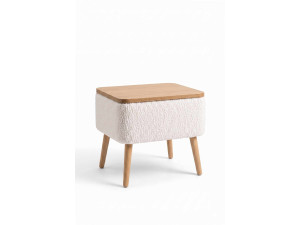 Table de chevet en bois "Nivo" - 45 x 30 x 45 cm - Blanc