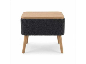 Table de chevet en bois "Nivo" - 45 x 30 x 45 cm - Anthracite