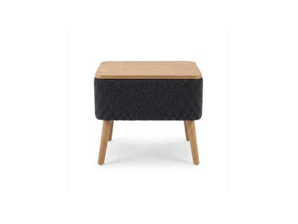 Table de chevet en bois "Nivo" - 45 x 30 x 45 cm - Anthracite