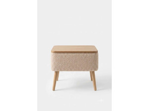 Table de chevet en bois "Nivo" - 45 x 30 x 45 cm - Beige
