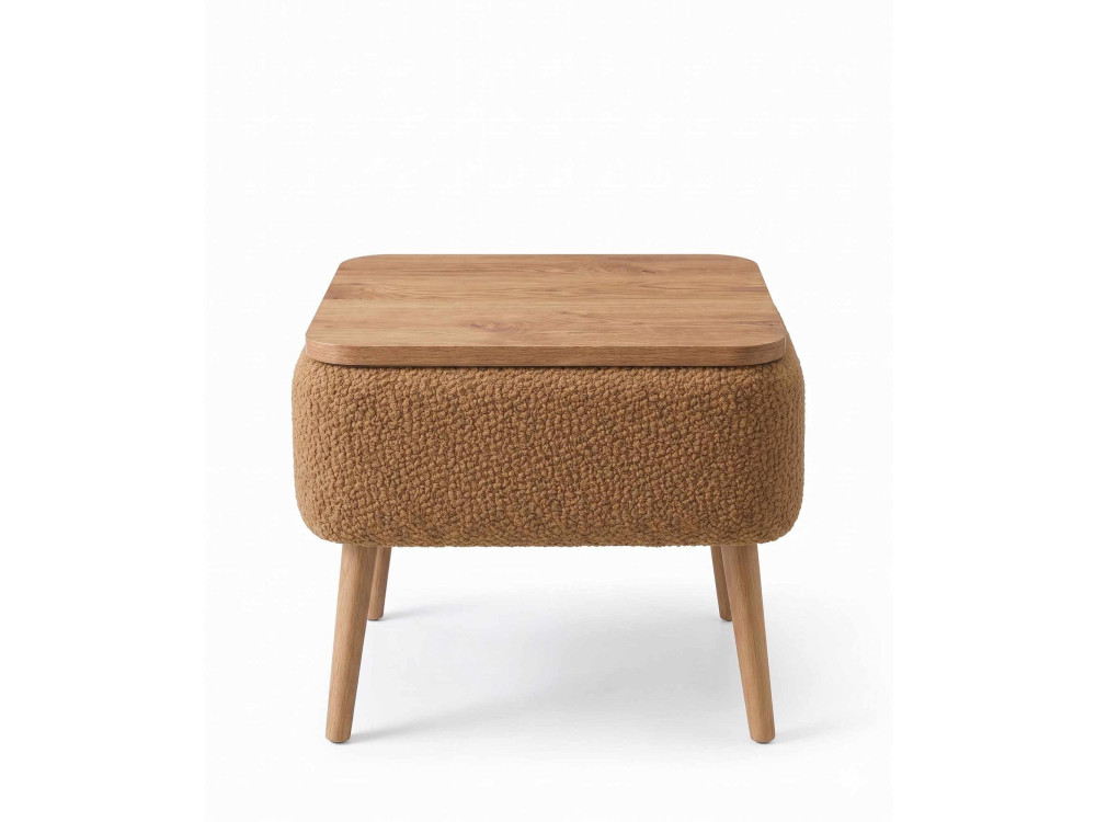 Table de chevet en bois "Nivo" - 45 x 30 x 45 cm - Marron