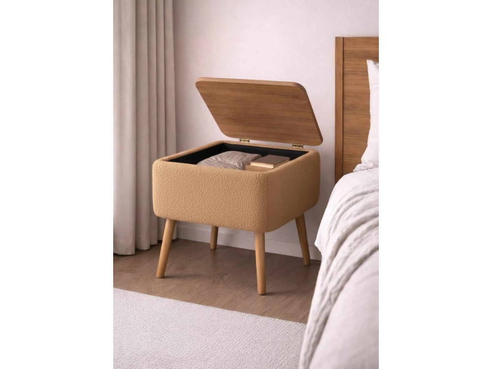 Table de chevet en bois "Nivo" - 45 x 30 x 45 cm - Marron