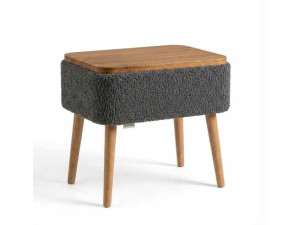 Table de chevet en bois "Nova" - 45 x 30 x 55 cm - Anthracite